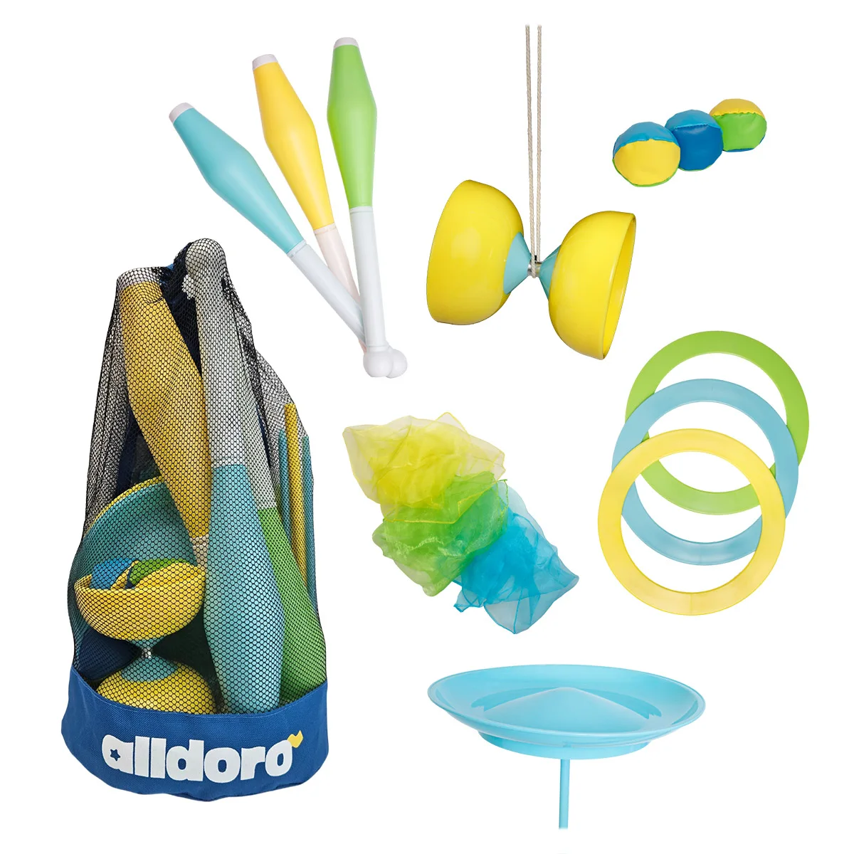 Set de jonglerie, Alldoro, culoare: Multicolor, dimensiune: 45x25x16 cm – fotografie produs