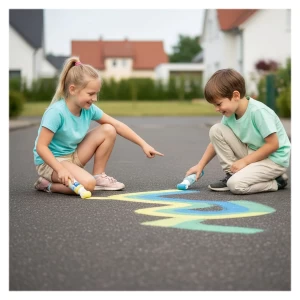 Role cu cretă lichidă pentru asfalt, set 3 buc., Allldoro, culoare: Multicolor, dimensiune: 25x18x6 cm – fotografie produs