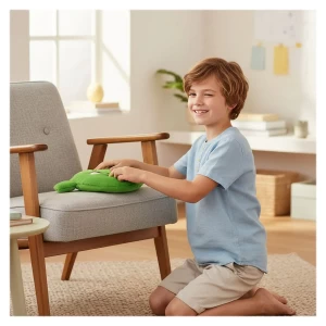 Pernă de pluș cu sunet amuzant, Sunny, culoare: Multicolor, dimensiune: 22x18x5 cm – fotografie produs