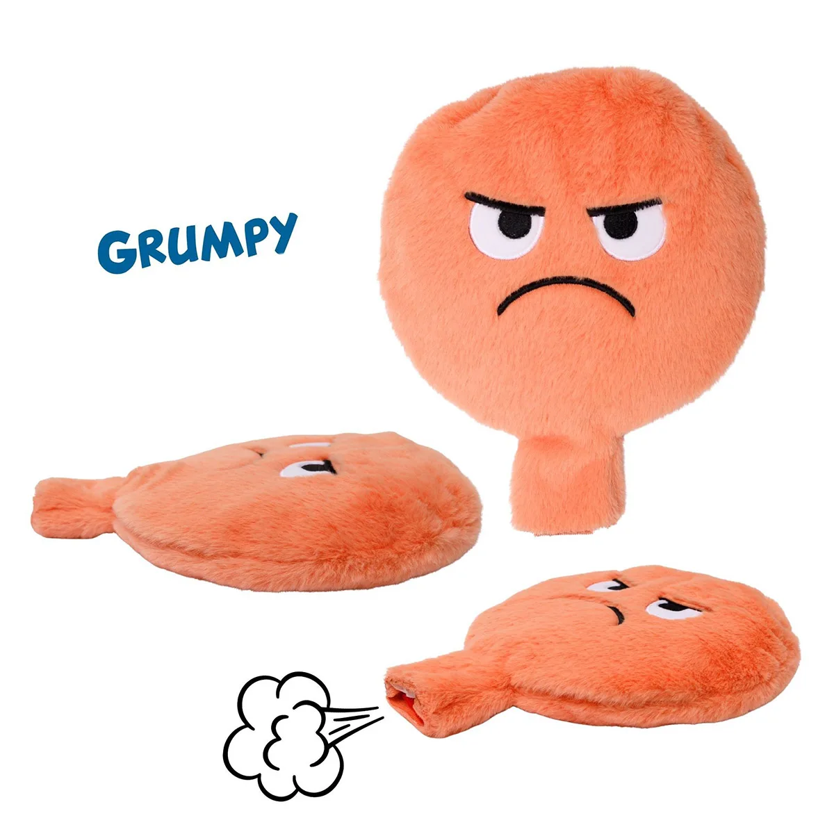 Pernă de pluș cu sunet amuzant, Grumpy, culoare: Multicolor, dimensiune: 22x18x5 cm – fotografie produs