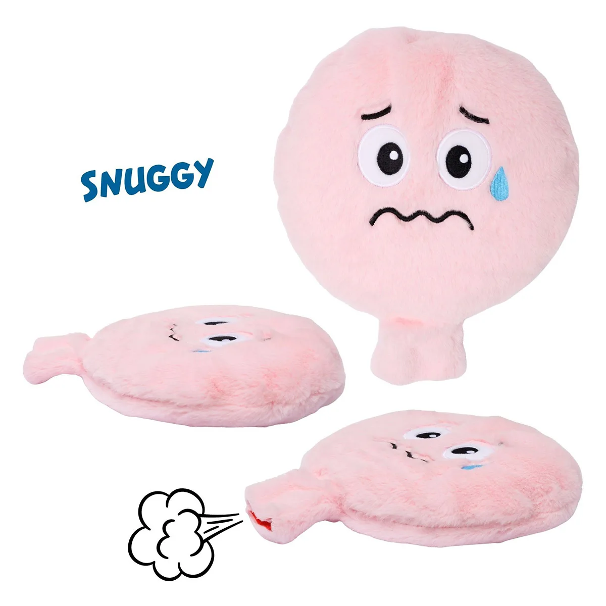 Pernă de pluș cu sunet amuzant, Snuggy, culoare: Multicolor, dimensiune: 22x18x5 cm – fotografie produs