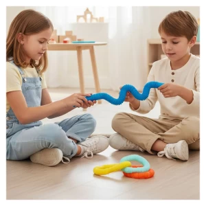 Tuburi flexibile extensibile, set 5 buc, culoare: Multicolor, dimensiune: 21-73 cm – fotografie produs