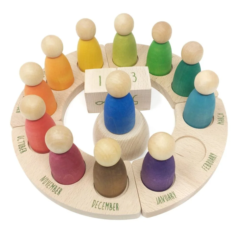 Calendar Waldorf, lunile lb. engleza, Grapat, culoare: Multicolor, dimensiune: cutie, 24x17x7 cm – fotografie produs