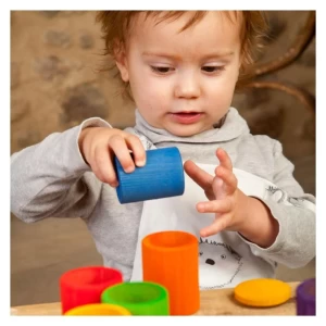 Cupe colorate cu capac, Grapat, culoare: Multicolor, dimensiune: 6 cm – fotografie produs