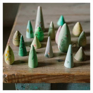 Forest Tree, set 18 copaci, Grapat, culoare: Multicolor, dimensiune: 3-7 cm – fotografie produs