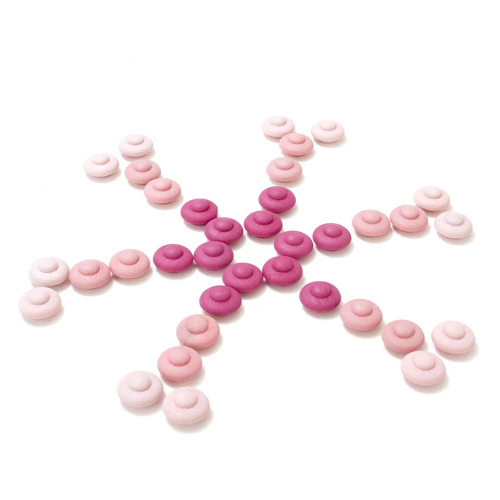 Mandala pink Flowers 36 piese, Grapat, culoare: Multicolor, dimensiune: floarea: 3x2 cm – fotografie produs
