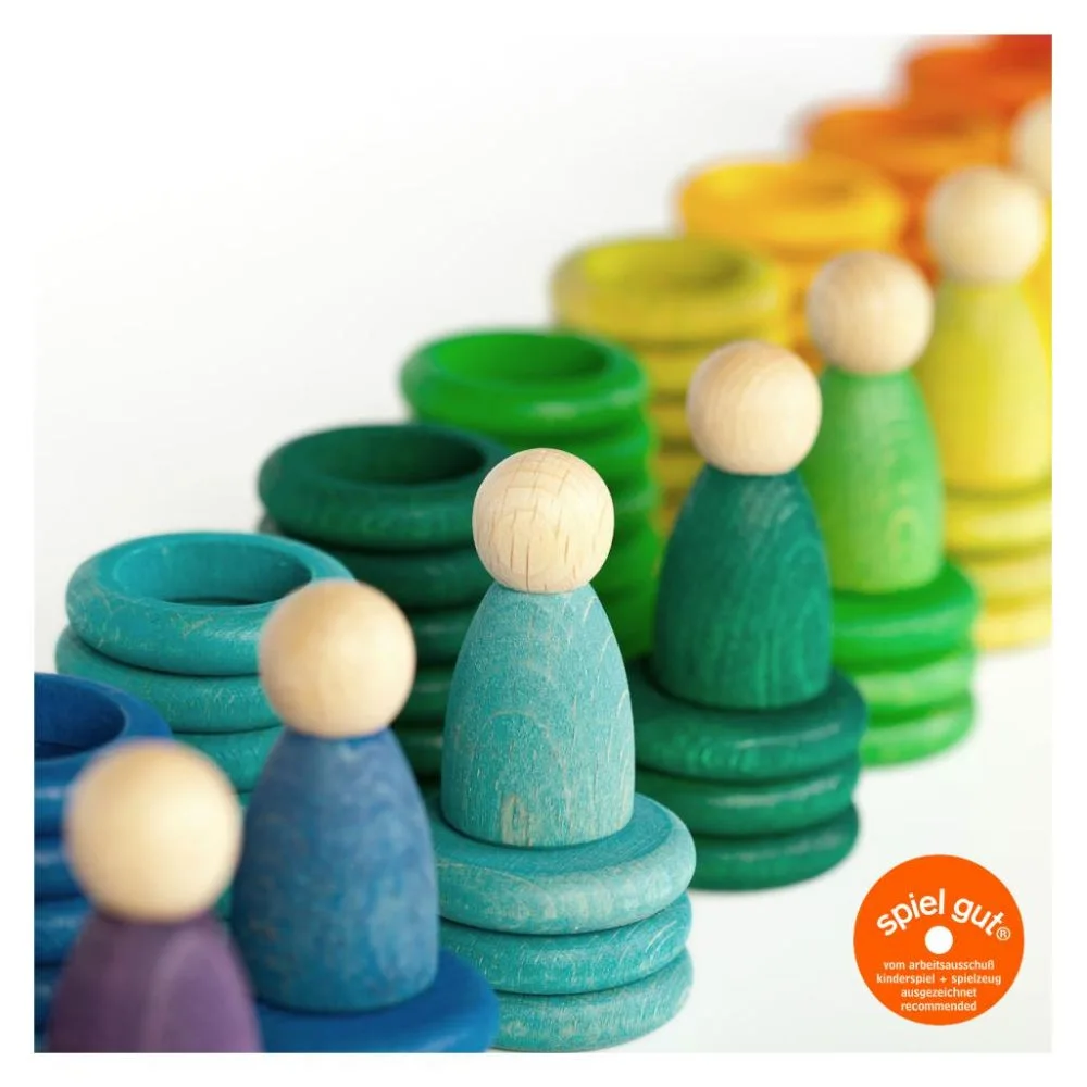 Nins Carla set 120 piese, Grapat, culoare: Multicolor, dimensiune: omulet: 6 cm – fotografie produs