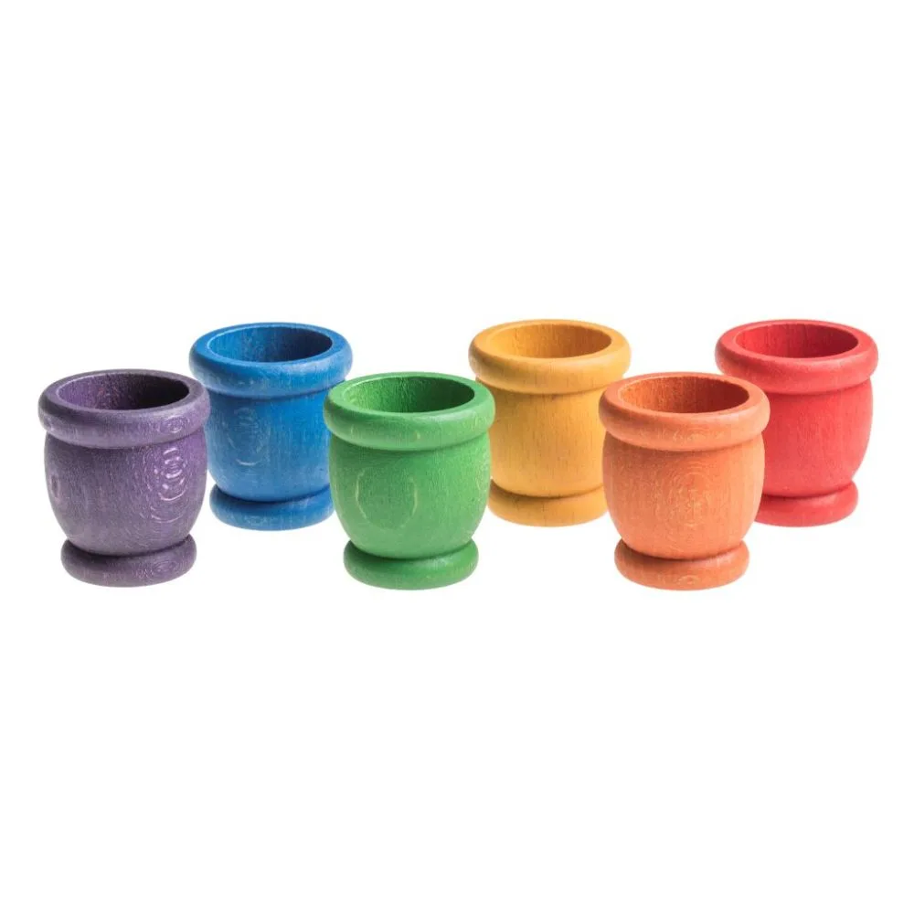 Paharele Mates in 6 culori, Grapat, culoare: Multicolor, dimensiune: 4,5 cm – fotografie produs