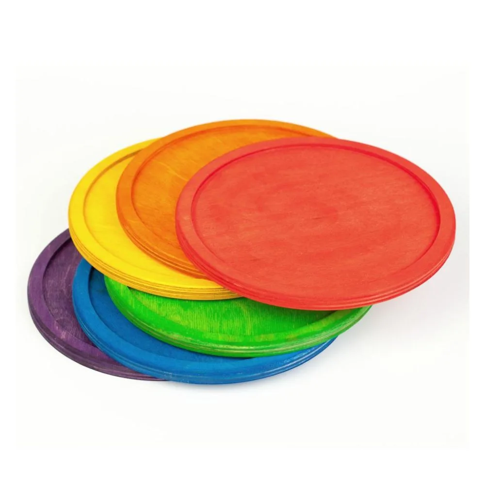 Platouri in 6 culori, Grapat, culoare: Multicolor, dimensiune: 18 cm – fotografie produs