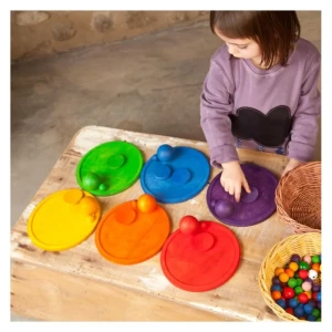 Platouri in 6 culori, Grapat, culoare: Multicolor, dimensiune: 18 cm – fotografie produs