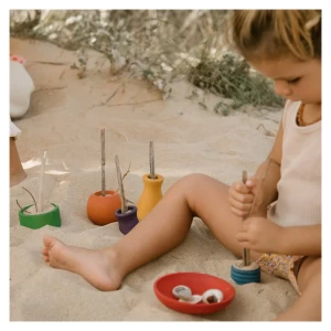 Grapat Pots, set cu 6 vase din lemn, culoare: Multicolor, dimensiune: 17x13x11 cm – fotografie produs