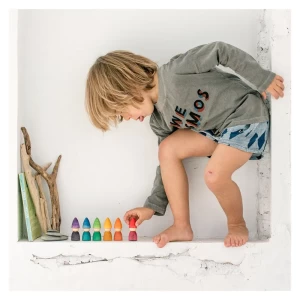 Rainbow Tomtens set 6 piese, Grapat, culoare: Multicolor, dimensiune: omulet: 7 cm – fotografie produs