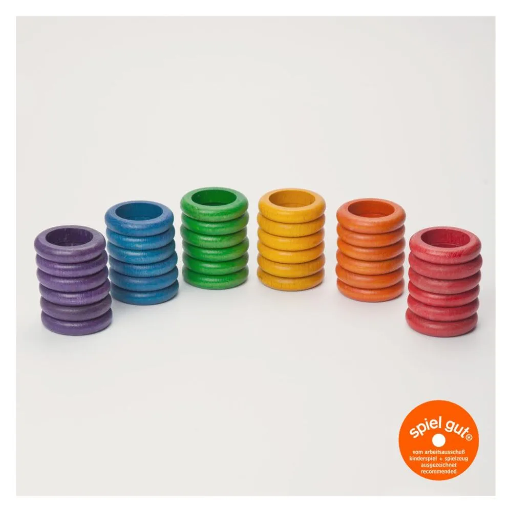 Rings 36 piese, Grapat, culoare: Multicolor, dimensiune: 5 cm – fotografie produs