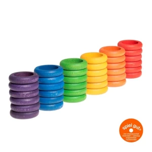 Rings 36 piese, Grapat, culoare: Multicolor, dimensiune: 5 cm – fotografie produs