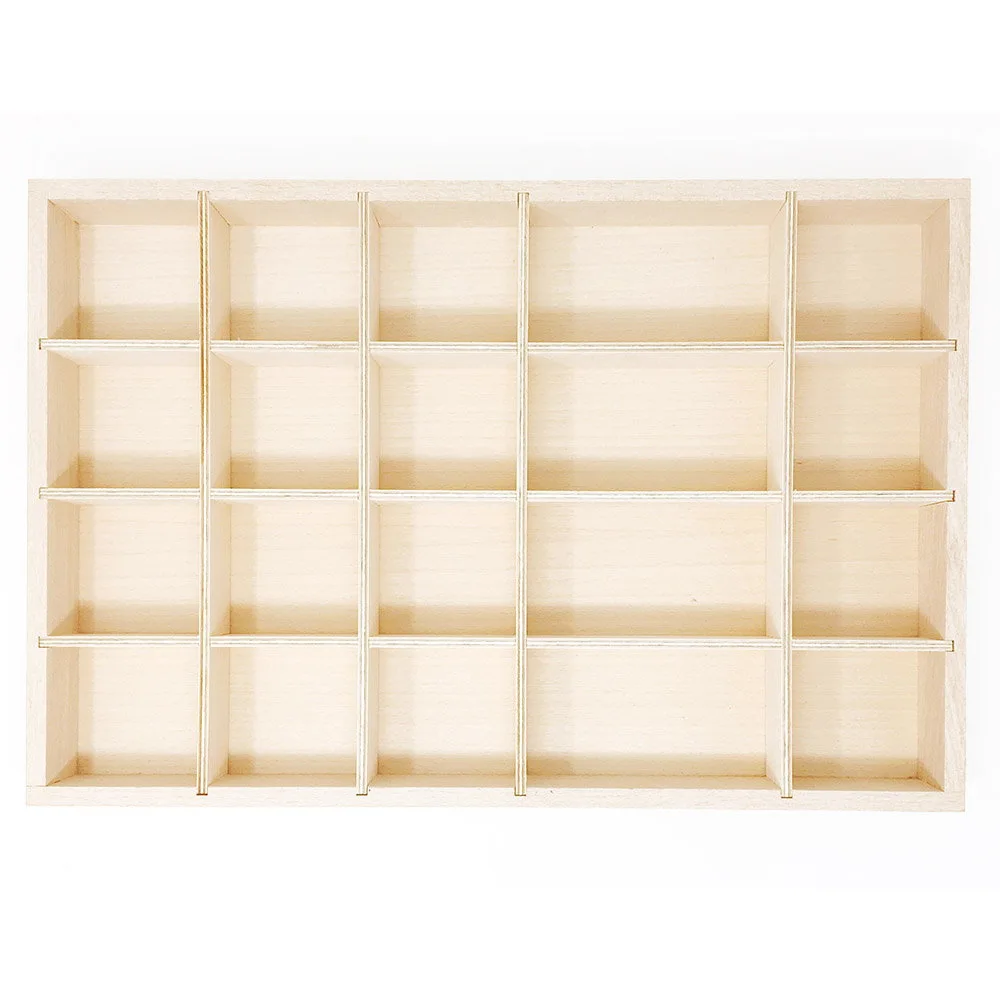 Tava din lemn natur cu compartimente, Grapat, culoare: Multicolor, dimensiune: 44x30x5 cm – fotografie produs