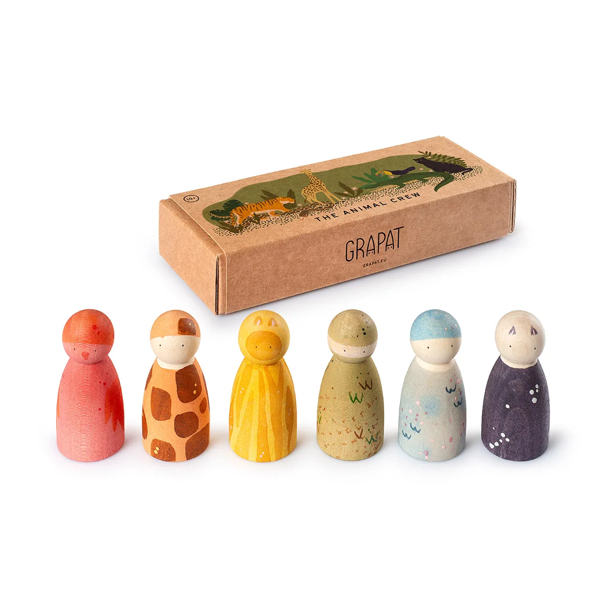 The Animal Crew, set 6 figurine, Grapat, culoare: Multicolor, dimensiune: 6-7 cm – fotografie produs