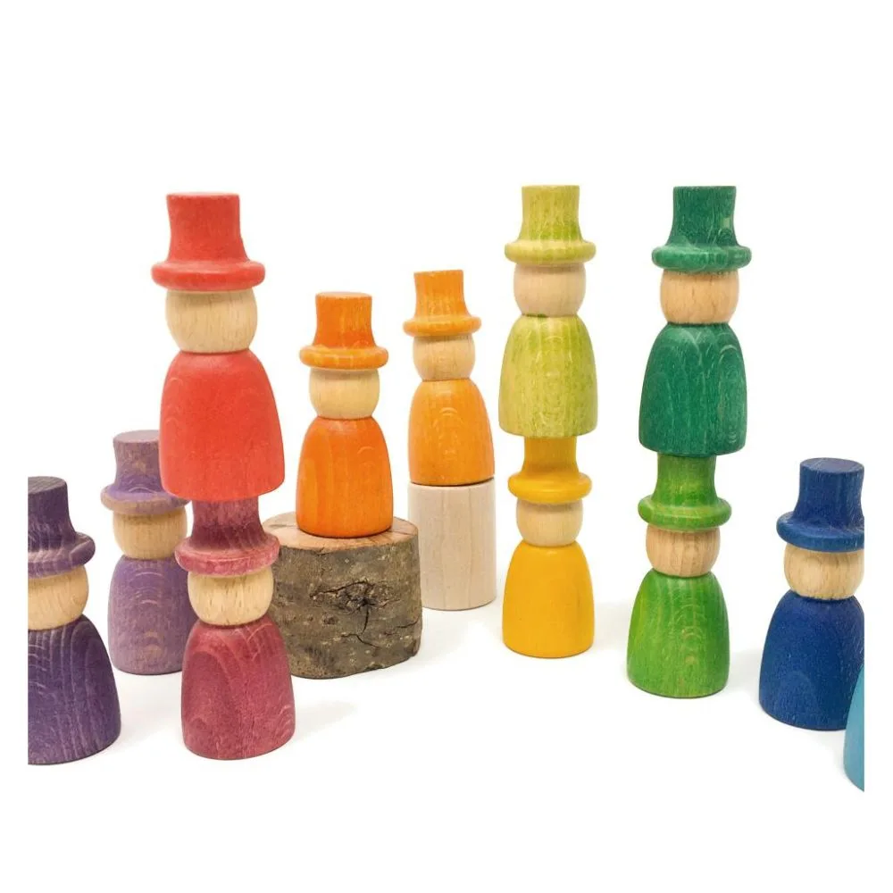 Vrajitorii Nins cu palarie 12 piese, Grapat, culoare: Multicolor, dimensiune: 7 cm – fotografie produs