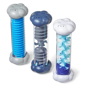 Eprubete senzoriale, Sunete de ploaie, culoare: Multicolor, dimensiune: 31x26x7 cm – fotografie produs