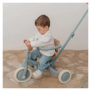 Tricicleta 4 in 1 cu bara de impingere, albastru, Little Dutch, culoare: Multicolor, dimensiune: 69x45x51 cm – fotografie produs